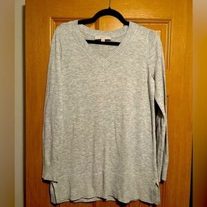 Loft Women's Size Small Gray Heathered Sweater